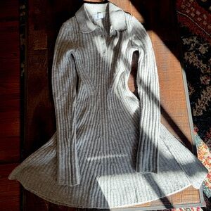 L'Academie Gray Long Sleeve Dress